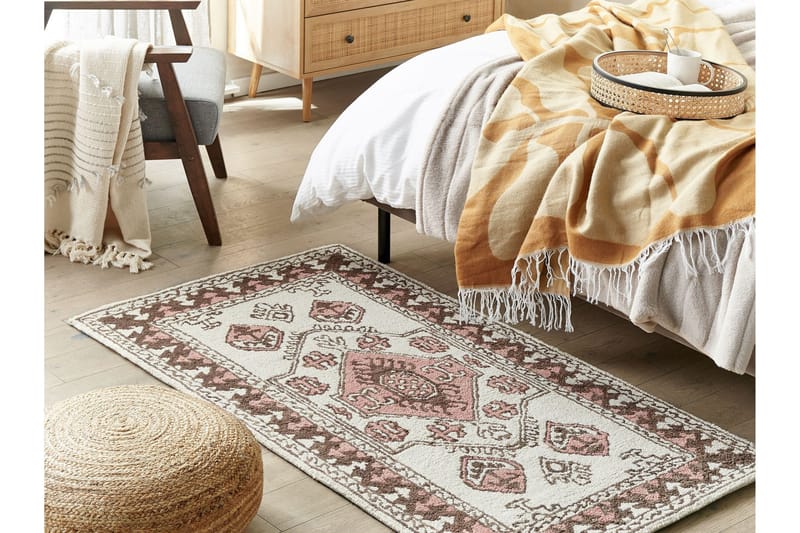 Tomarza Uldtæppe 80x150 cm - Brun - Tekstiler - Tæpper - Moderne tæppe - Uldtæppe