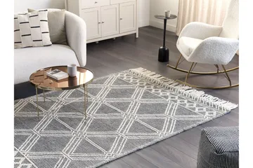 Toprakkale Uldtæppe 160x230 cm - Grå - Tekstiler - Tæpper - Moderne tæppe - Uldtæppe