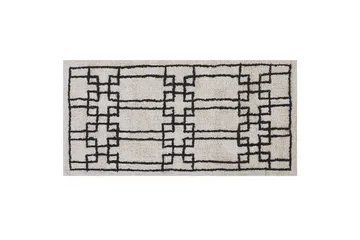 Turhal Ryetæppe 80x150 cm - Beige - Tekstiler - Tæpper - Moderne tæppe - Bomuldstæpper