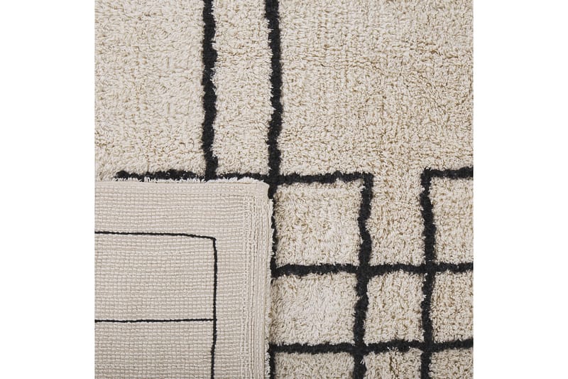 Turhal Ryetæppe 80x150 cm - Beige - Tekstiler - Tæpper - Moderne tæppe - Bomuldstæpper