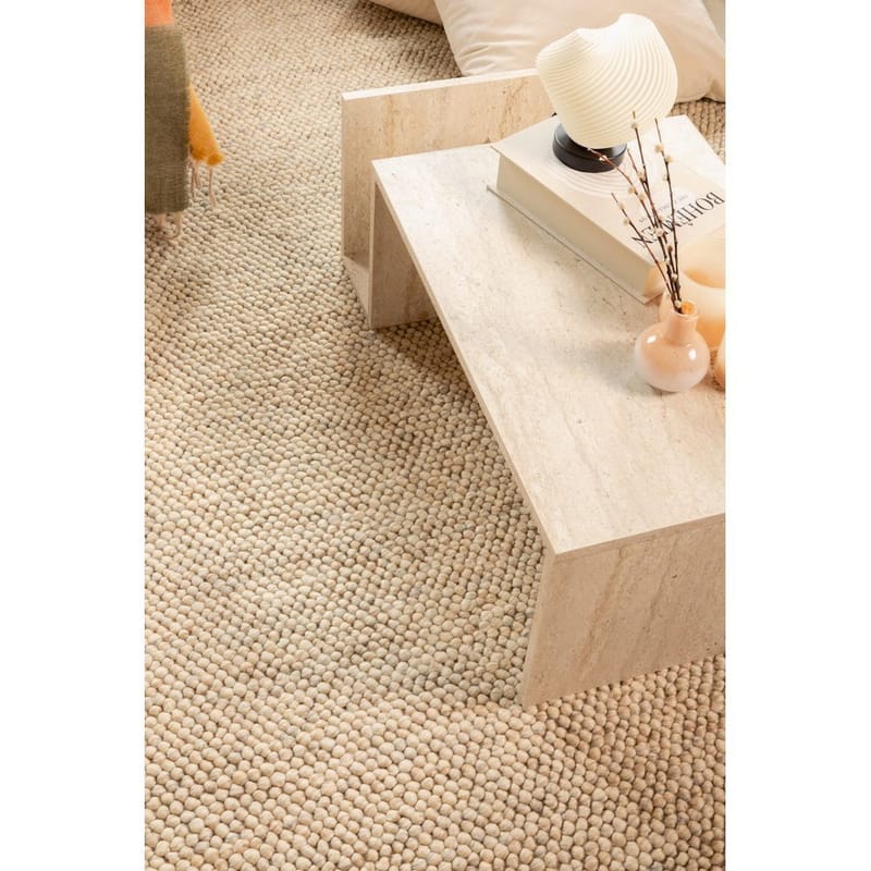 Uldmåtte Bubble Kvadrat - 240x240 cm, sand - Tekstiler - Tæpper - Moderne tæppe - Uldtæppe