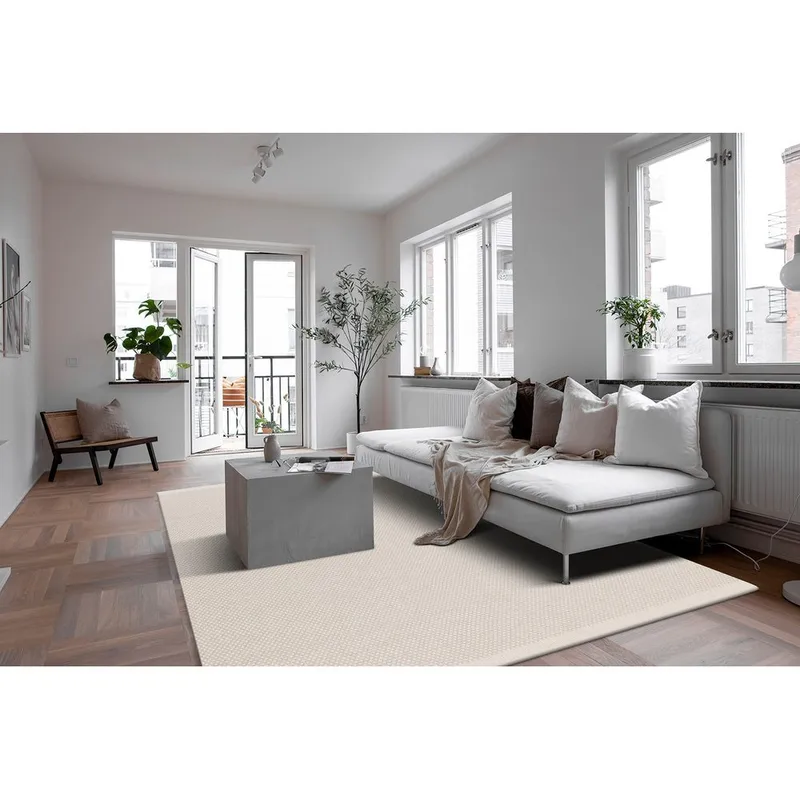 Uldmåtte Gotti - 200x300 cm, Hvid - Tekstiler - Tæpper - Moderne tæppe - Uldtæppe