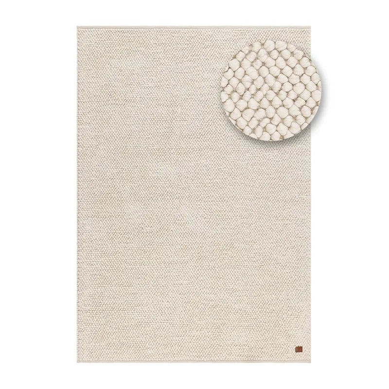Uldtæppe Bubble - 160x230 cm, Creme - Tekstiler - Tæpper - Moderne tæppe - Uldtæppe