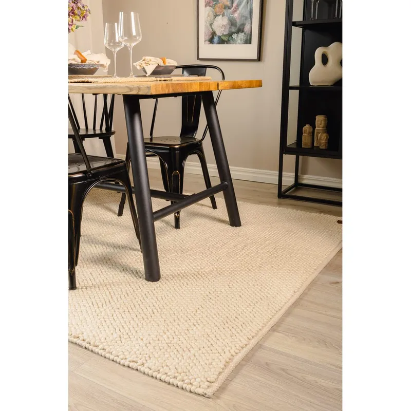 Uldtæppe Bubble - 200x300 cm, Creme - Tekstiler - Tæpper - Moderne tæppe - Uldtæppe