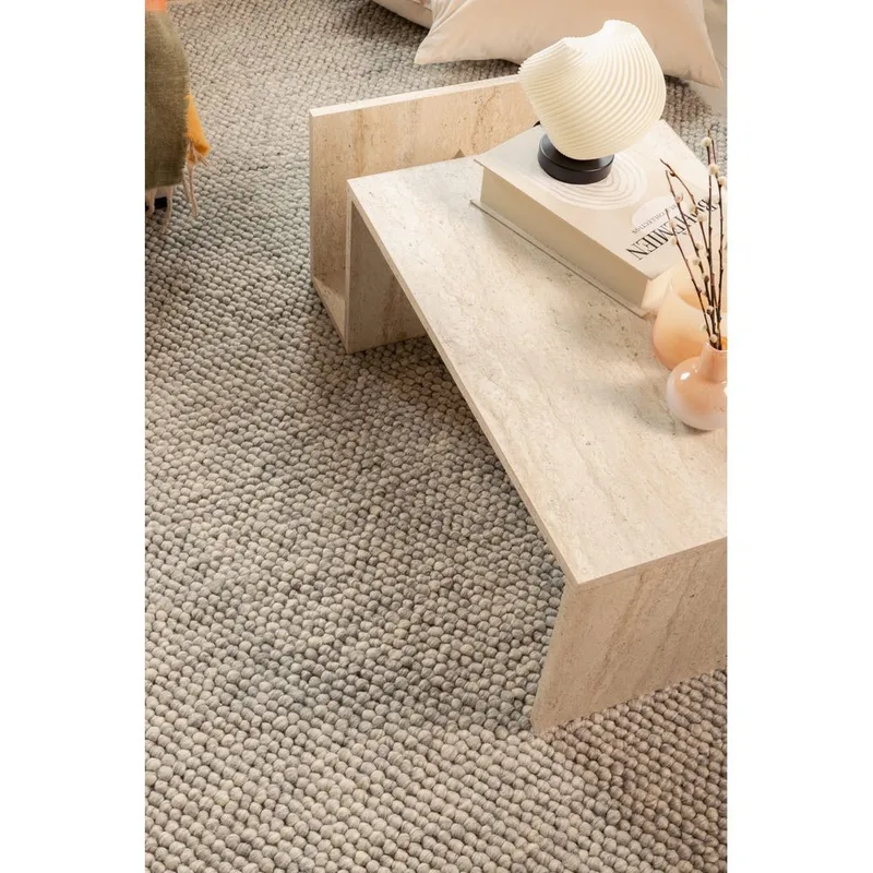 Uldtæppe Bubble Kvadrat - 200x200 cm, Grå - Tekstiler - Tæpper - Moderne tæppe - Uldtæppe