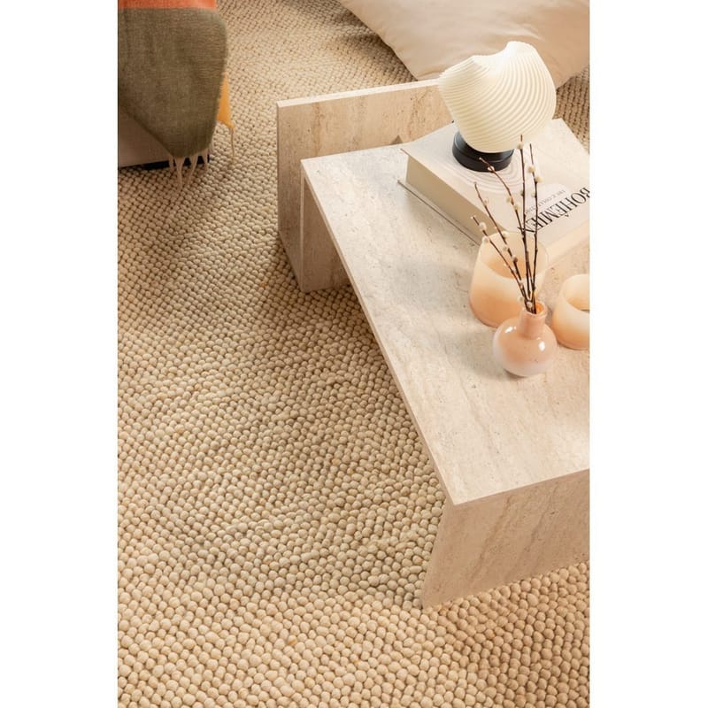 Uldtæppe Bubble Kvadrat - 240x240 cm, Natur - Tekstiler - Tæpper - Moderne tæppe - Uldtæppe