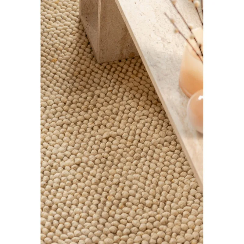 Uldtæppe Bubble Kvadrat - 240x240 cm, Natur - Tekstiler - Tæpper - Moderne tæppe - Uldtæppe