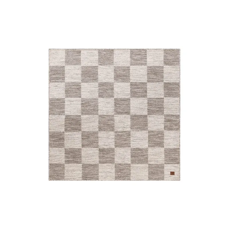 Uldtæppe Chessie Kvadrat, 200x200 cm, Grå