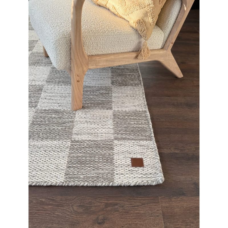 Uldtæppe Chessie Kvadrat - 250x250 cm, Grå - Tekstiler - Tæpper - Moderne tæppe - Uldtæppe