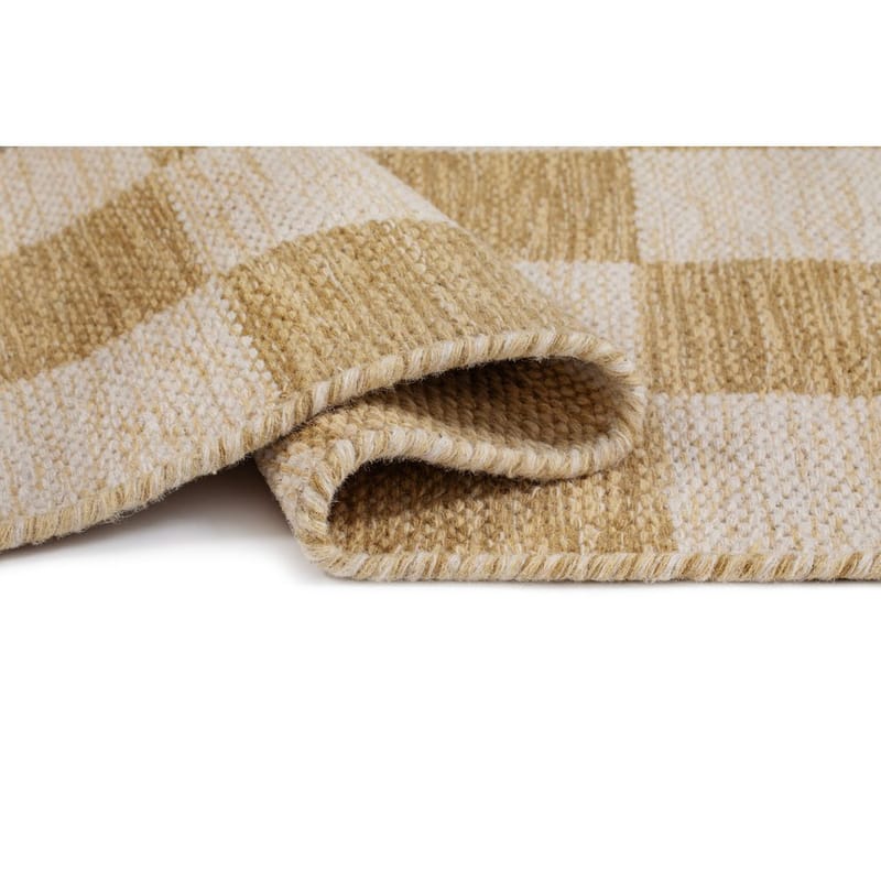 Uldtæppe Chessie Kvadrat - 250x250 cm, Okker gul - Tekstiler - Tæpper - Moderne tæppe - Uldtæppe