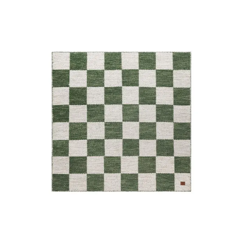 Uldtæppe Chessie Kvadrat - 250x250 cm, Smaragdgrøn - Tekstiler - Tæpper - Moderne tæppe - Uldtæppe
