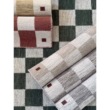 Uldtæppe Chessie Kvadrat - 250x250 cm, Smaragdgrøn - Tekstiler - Tæpper - Moderne tæppe - Uldtæppe