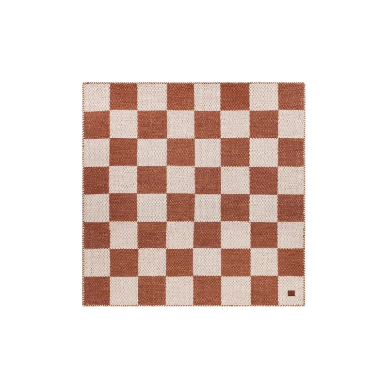 Uldtæppe Chessie Kvadrat - 250x250 cm, Terracotta - Tekstiler - Tæpper - Moderne tæppe - Uldtæppe