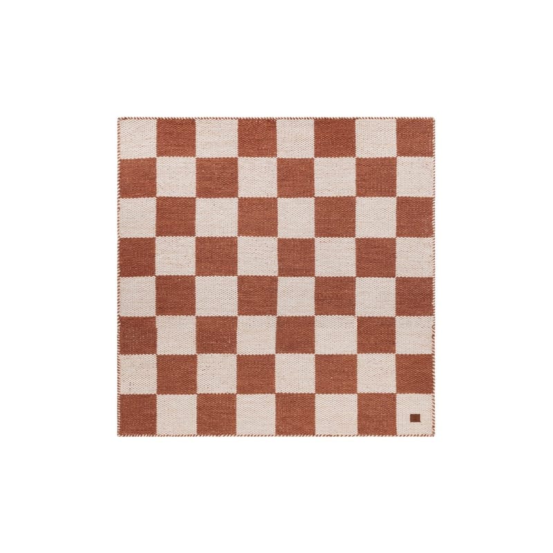 Uldtæppe Chessie Kvadrat - 250x250 cm, Terracotta - Tekstiler - Tæpper - Moderne tæppe - Uldtæppe