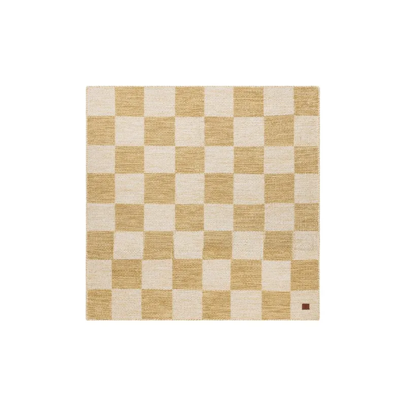 Uldtæppe Chessie Kvadrat, 300x300 cm, Okker gul