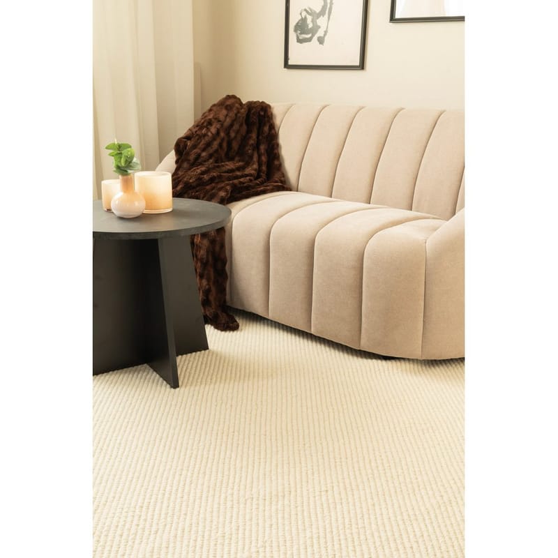 Uldtæppe Ekeby Kvadrat - 200x200 cm, Hvid - Tekstiler - Tæpper - Moderne tæppe - Uldtæppe