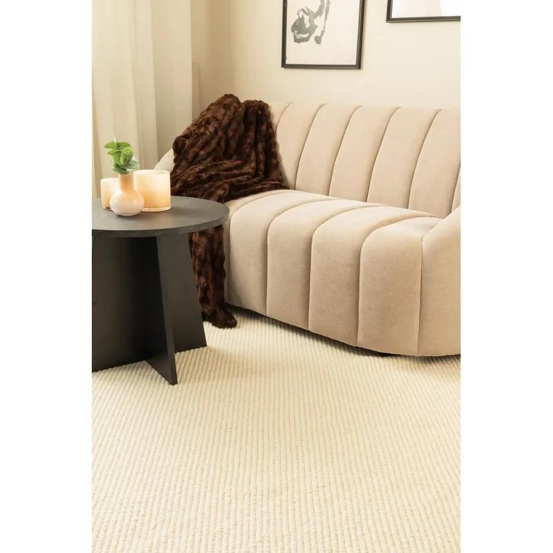 Uldtæppe Ekeby Kvadrat - 240x240 cm, Hvid - Tekstiler - Tæpper - Moderne tæppe - Uldtæppe