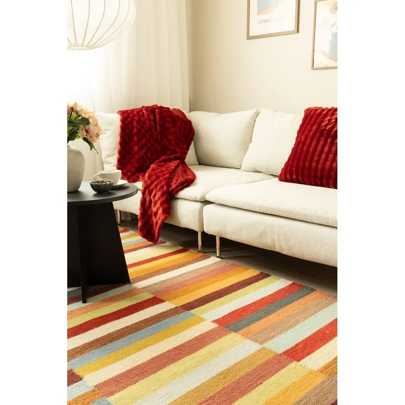 Uldtæppe Electra Mursten - 200x300 cm - Tekstiler - Tæpper - Moderne tæppe - Uldtæppe