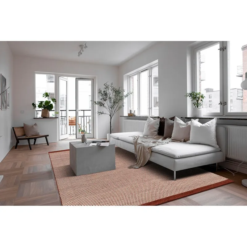 Uldtæppe Gotti - 140x200 cm, Terracotta - Tekstiler - Tæpper - Moderne tæppe - Uldtæppe