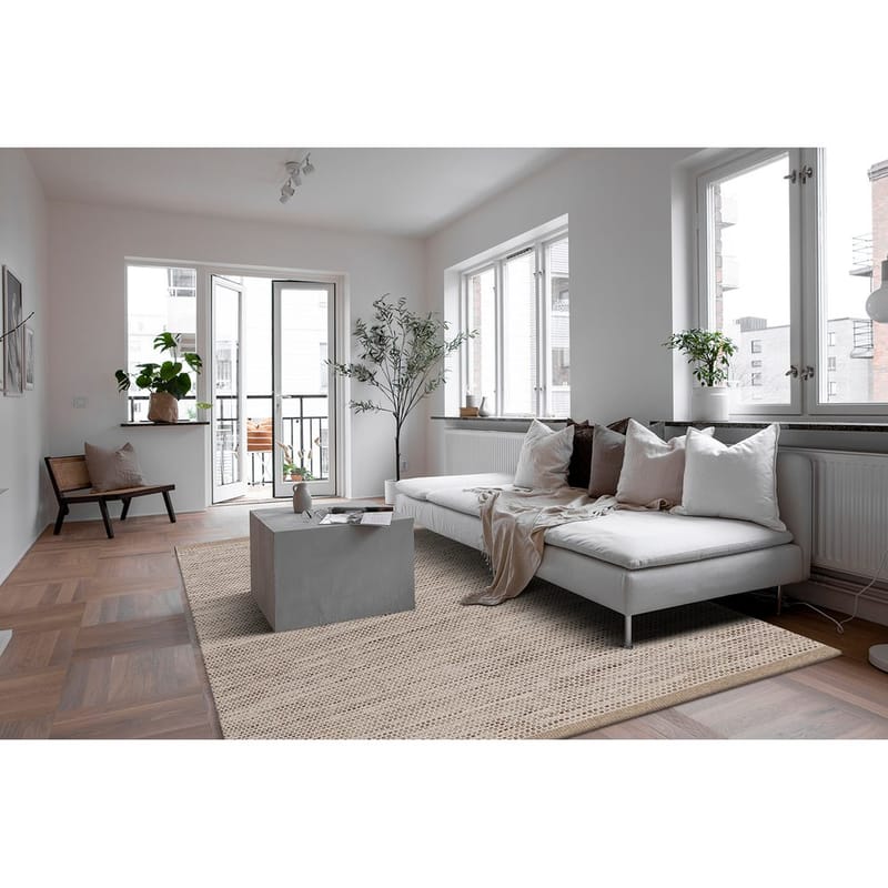 Uldtæppe Gotti - 160x230 cm, Natur - Tekstiler - Tæpper - Moderne tæppe - Uldtæppe