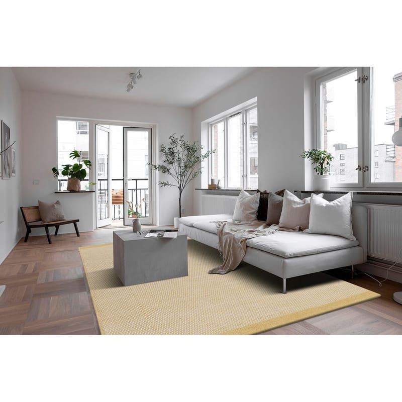 Uldtæppe Gotti - 200x300 cm, Gul - Tekstiler - Tæpper - Moderne tæppe - Uldtæppe