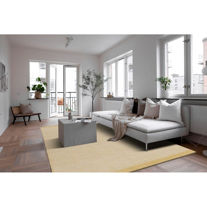 Uldtæppe Gotti - 200x300 cm, Gul - Tekstiler - Tæpper - Moderne tæppe - Uldtæppe