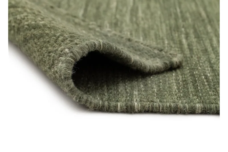 Uldtæppe KM Home Birka uldtæppe 240x340 cm Velvet green 75x150 cm - Tekstiler - Tæpper - Moderne tæppe - Uldtæppe
