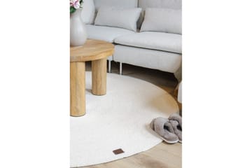 Uldtæppe Merino - 160x160 cm, Creme - Tekstiler - Tæpper - Moderne tæppe - Uldtæppe
