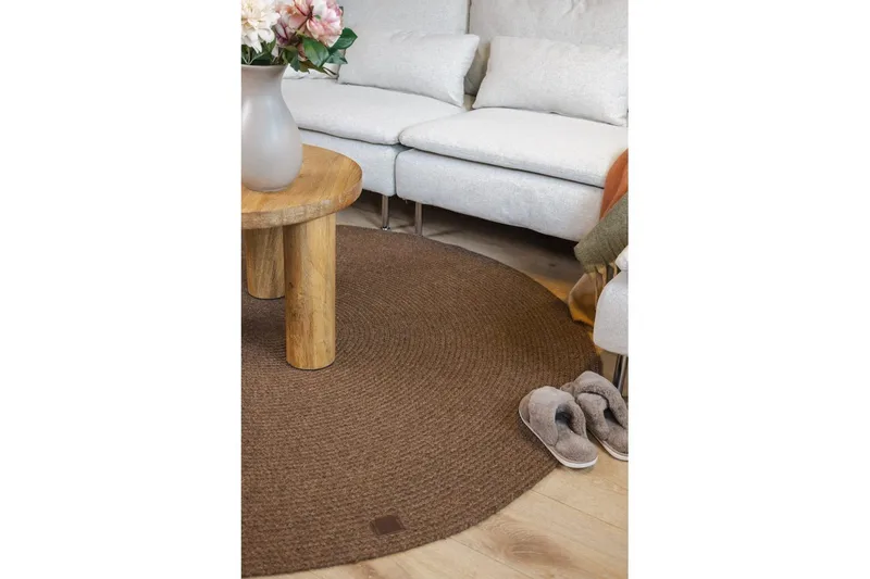 Uldtæppe Merino - 200x200 cm, Chokoladebrun - Tekstiler - Tæpper - Moderne tæppe - Uldtæppe