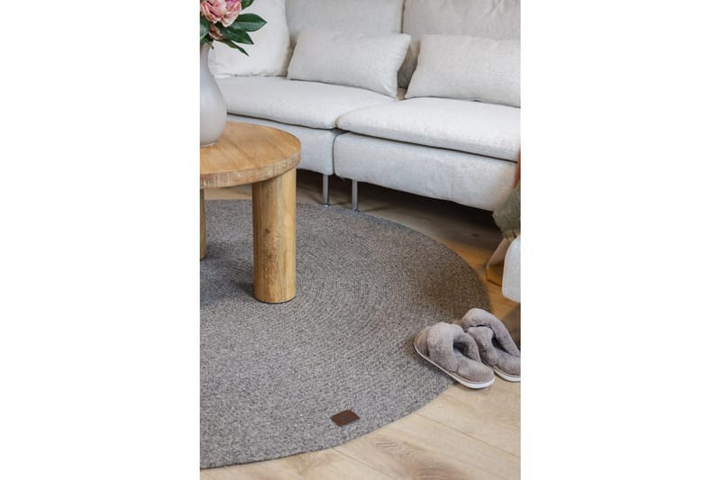 Uldtæppe Merino - 200x200 cm, Taupe - Tekstiler - Tæpper - Moderne tæppe - Uldtæppe