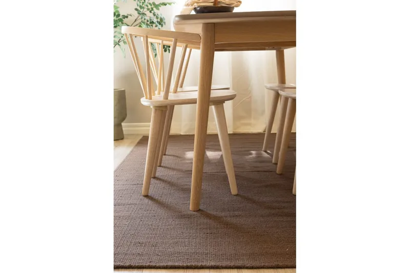 Uldtæppe Molly - 200x200 cm, Chokoladebrun - Tekstiler - Tæpper - Moderne tæppe - Uldtæppe