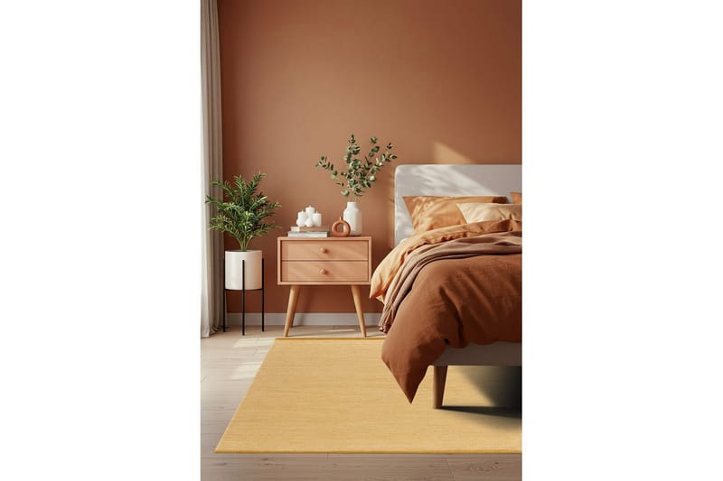 Uldtæppe Sandhamn - 160x230 cm, Gul - Tekstiler - Tæpper - Moderne tæppe - Uldtæppe