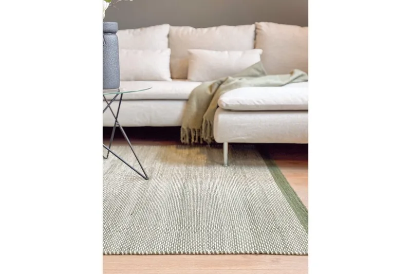 Uldtæppe Sandhamn - 160x230 cm, Smaragdgrøn - Tekstiler - Tæpper - Moderne tæppe - Uldtæppe