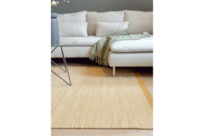 Uldtæppe Sandhamn - 200x300 cm, Gul - Tekstiler - Tæpper - Moderne tæppe - Uldtæppe