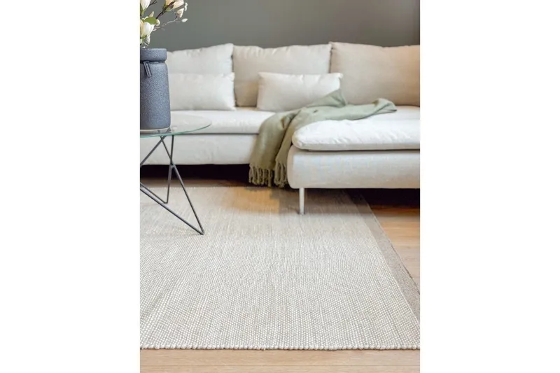 Uldtæppe Sandhamn - 200x300 cm, Sølv - Tekstiler - Tæpper - Moderne tæppe - Uldtæppe