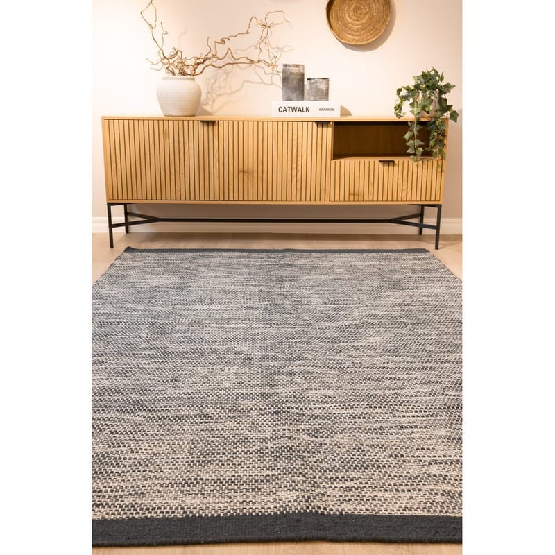 Uldtæppe Torsby - 160x230 cm, Grafit - Tekstiler - Tæpper - Moderne tæppe - Uldtæppe