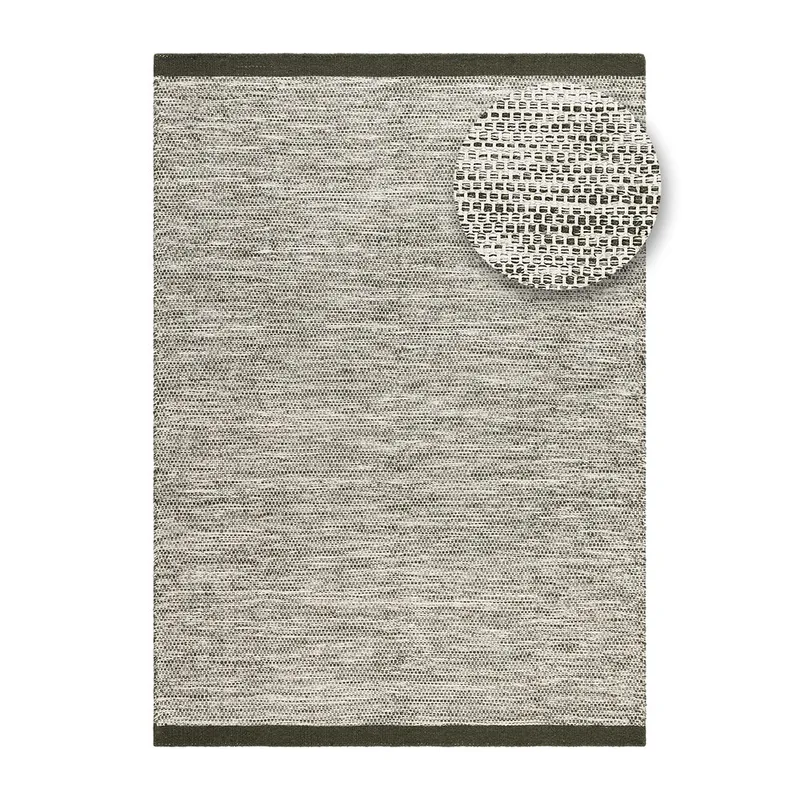 Uldtæppe Torsby - 160x230 cm, Olivengrøn - Tekstiler - Tæpper - Moderne tæppe - Uldtæppe