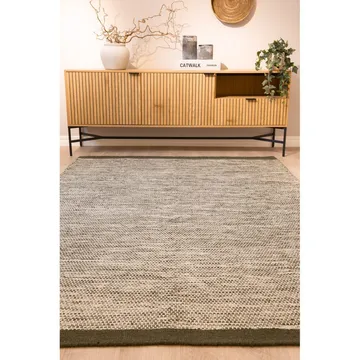 Uldtæppe Torsby - 240x340 cm, olivengrøn - Tekstiler - Tæpper - Moderne tæppe - Uldtæppe