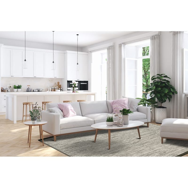 Uldtæppe Torsby - 240x340 cm, olivengrøn - Tekstiler - Tæpper - Moderne tæppe - Uldtæppe