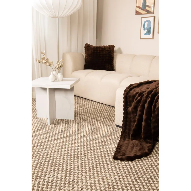 Uldtæppe Vasa - 140x200 cm, Greige - Tekstiler - Tæpper - Moderne tæppe - Uldtæppe