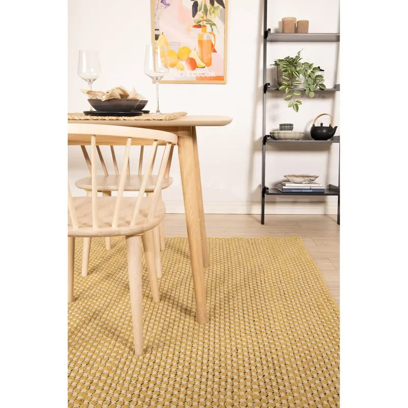 Uldtæppe Vasa - 160x230 cm, Gul - Tekstiler - Tæpper - Moderne tæppe - Uldtæppe