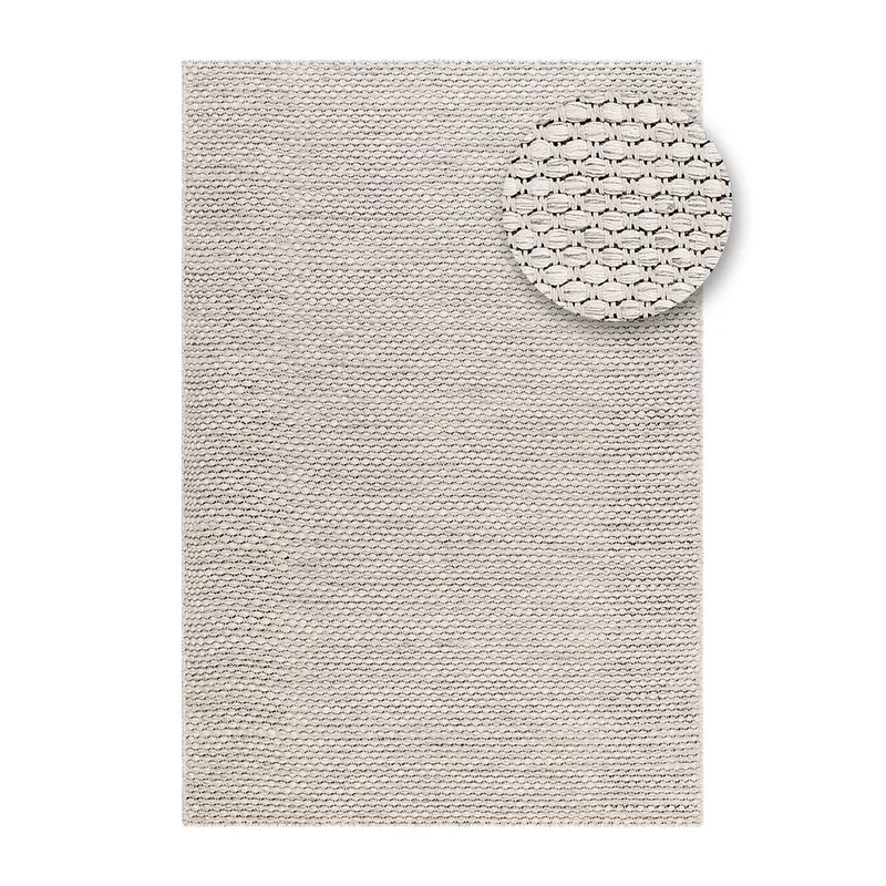 Uldtæppe Vasa - 200x300 cm, Creme - Tekstiler - Tæpper - Moderne tæppe - Uldtæppe