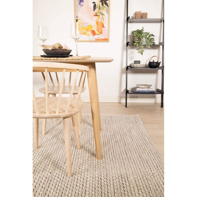 Uldtæppe Vasa - 200x300 cm, Creme - Tekstiler - Tæpper - Moderne tæppe - Uldtæppe