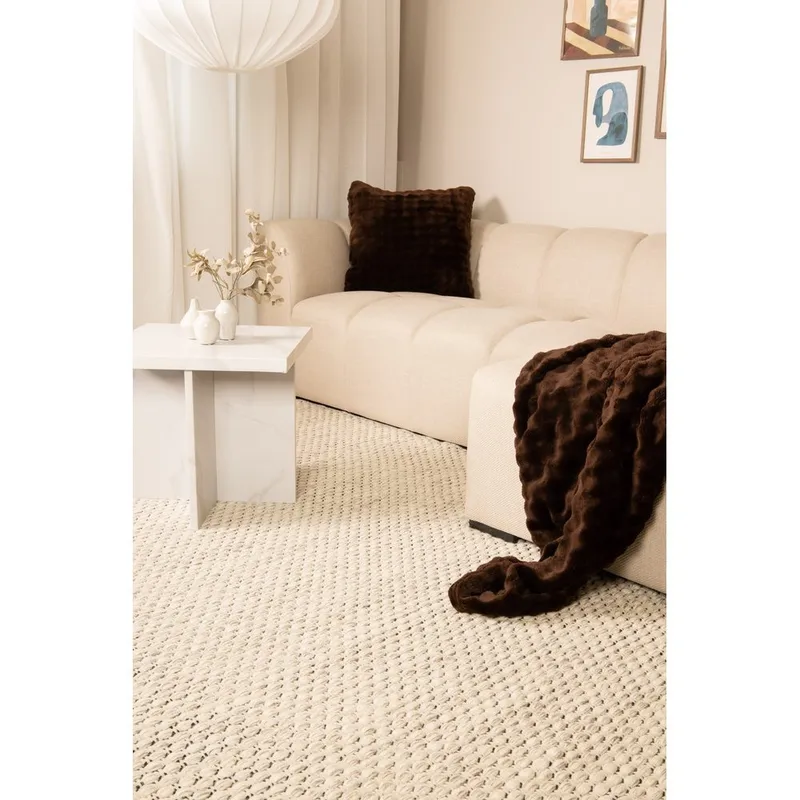 Uldtæppe Vasa - 200x300 cm, Creme - Tekstiler - Tæpper - Moderne tæppe - Uldtæppe