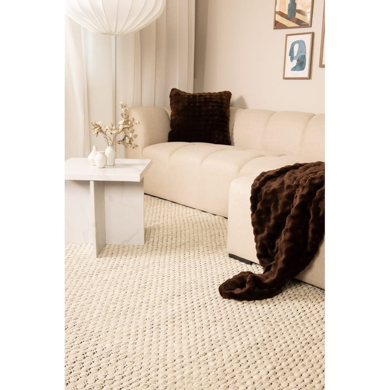 Uldtæppe Vasa - 200x300 cm, Creme - Tekstiler - Tæpper - Moderne tæppe - Uldtæppe