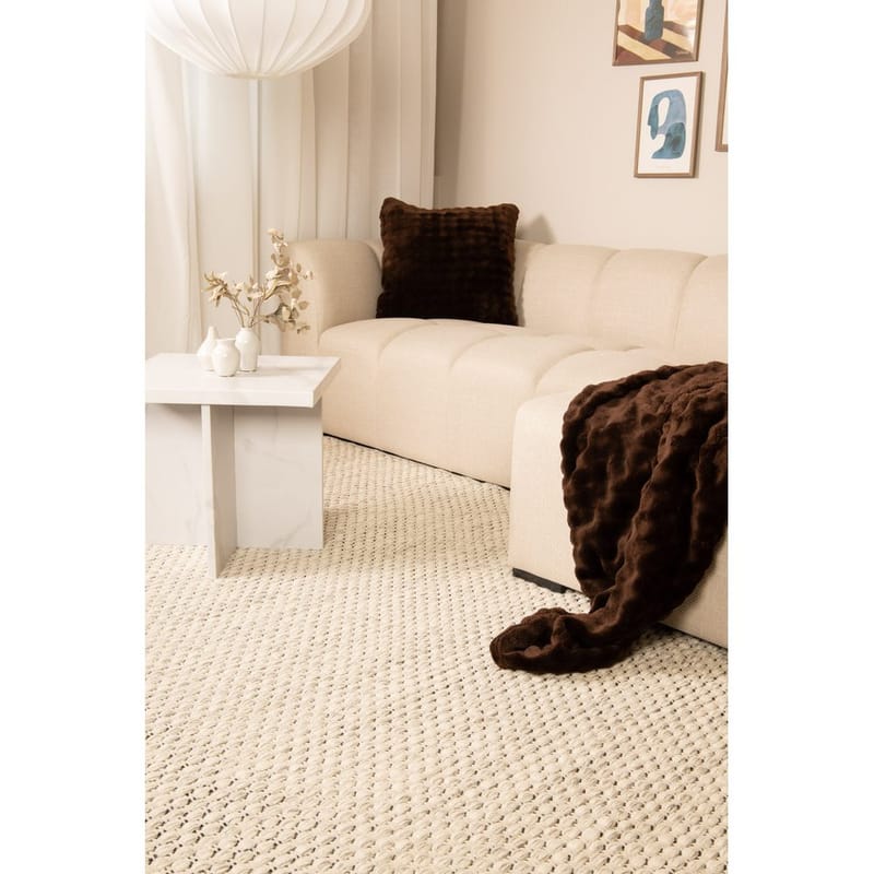 Uldtæppe Vasa - 200x300 cm, Creme - Tekstiler - Tæpper - Moderne tæppe - Uldtæppe