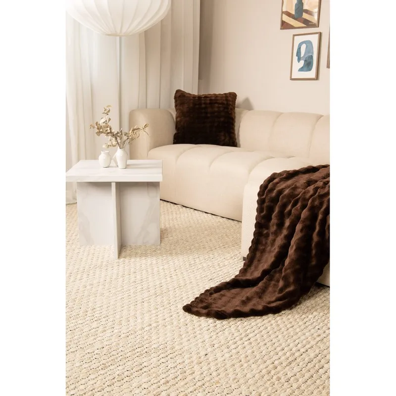 Uldtæppe Vasa - 200x300 cm, Natur - Tekstiler - Tæpper - Moderne tæppe - Uldtæppe