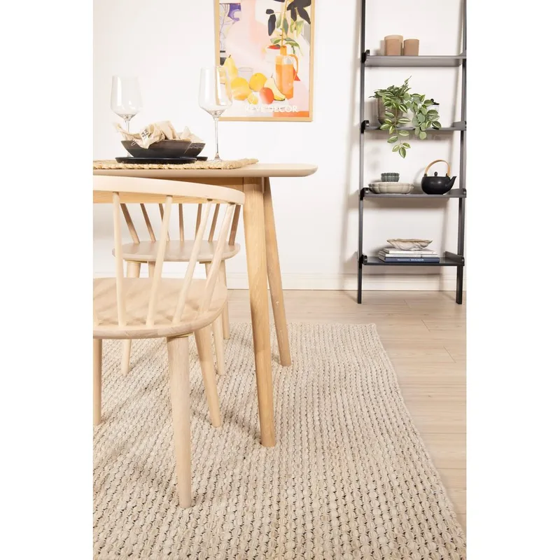 Uldtæppe Vasa - 200x300 cm, Natur - Tekstiler - Tæpper - Moderne tæppe - Uldtæppe