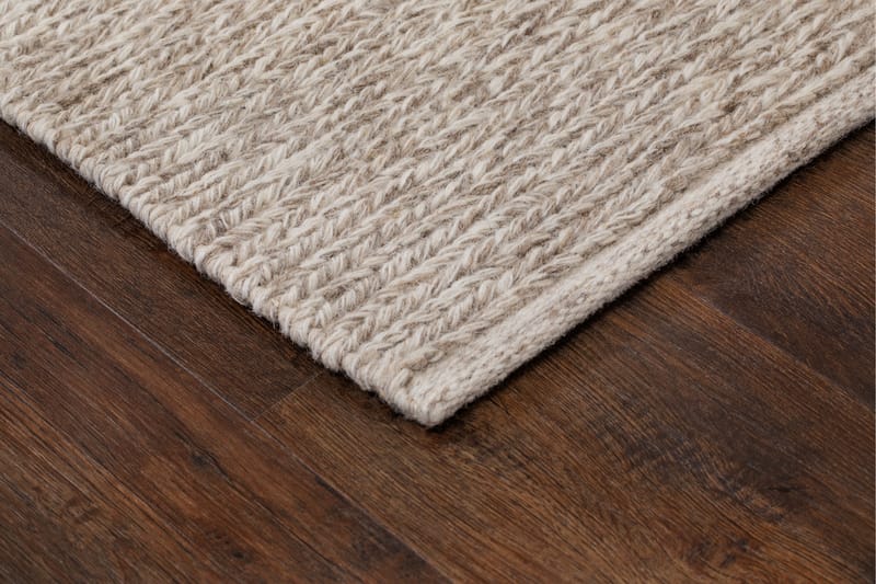Bilke Ulltæppe 160x230 cm Rektangulær - Beige - Tekstiler - Tæpper - Moderne tæppe - Uldtæppe