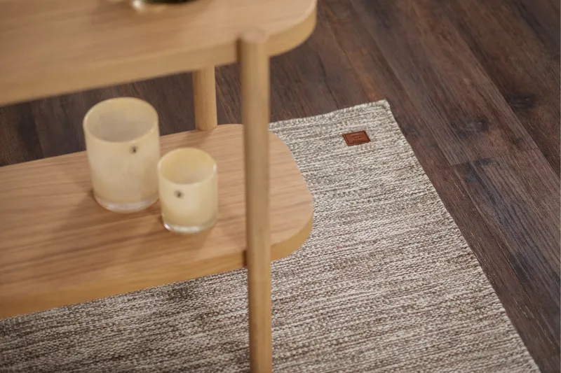 Birka Uldtæppe Rektangulært 135x190 cm - Mørkelinned - Tekstiler - Tæpper - Moderne tæppe - Uldtæppe